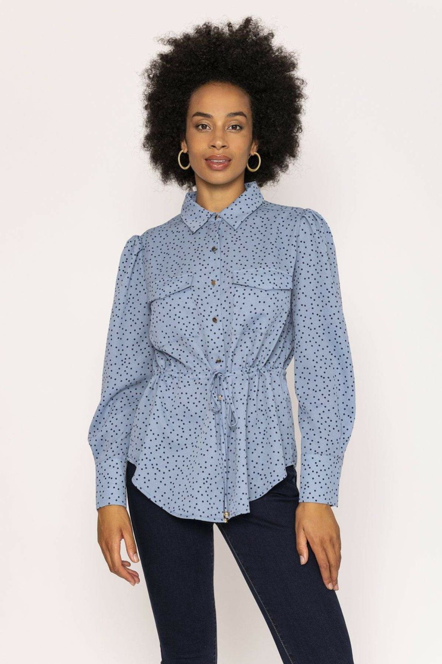 Clothing Kelly & Grace Weekend  | Longline Shirt In Blue